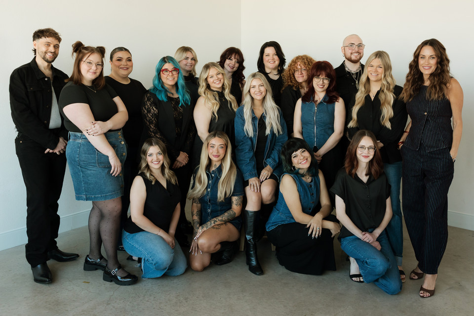 The Socialite Salon team of stylists together in Lubbock, Texas